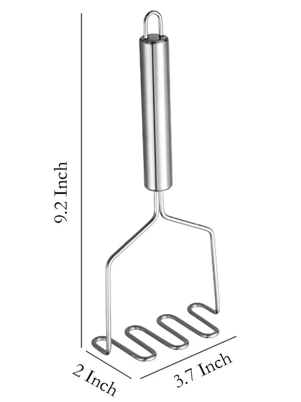 Potato Masher, 2 Pcs Stainless Steel Line Type and Hole Type Kitchen Tools for V